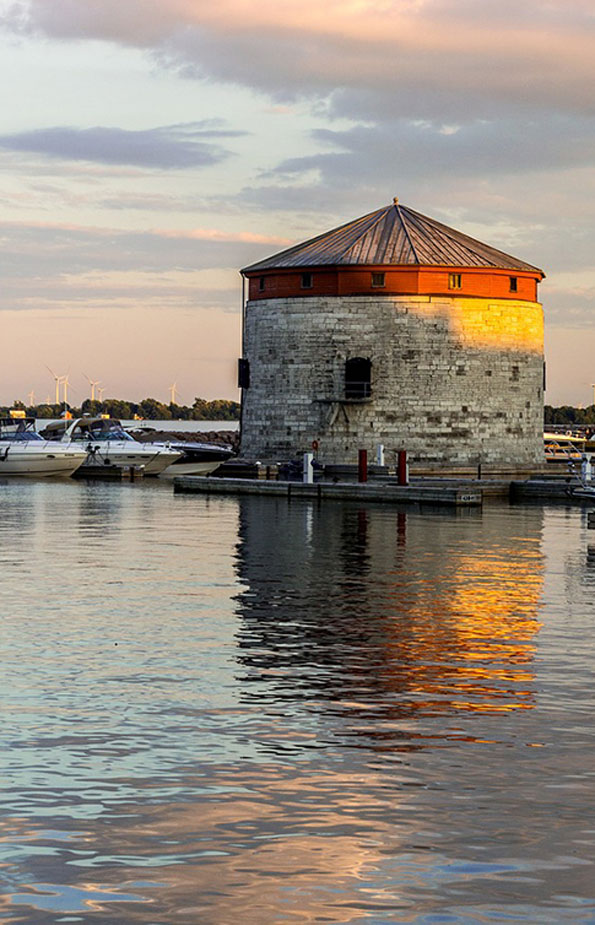 Kingston waterfront with Martello tower